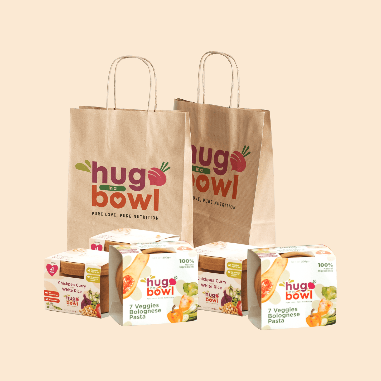 Package with 15 meals for toddlers (12 months and above) - Hug in a Bowl