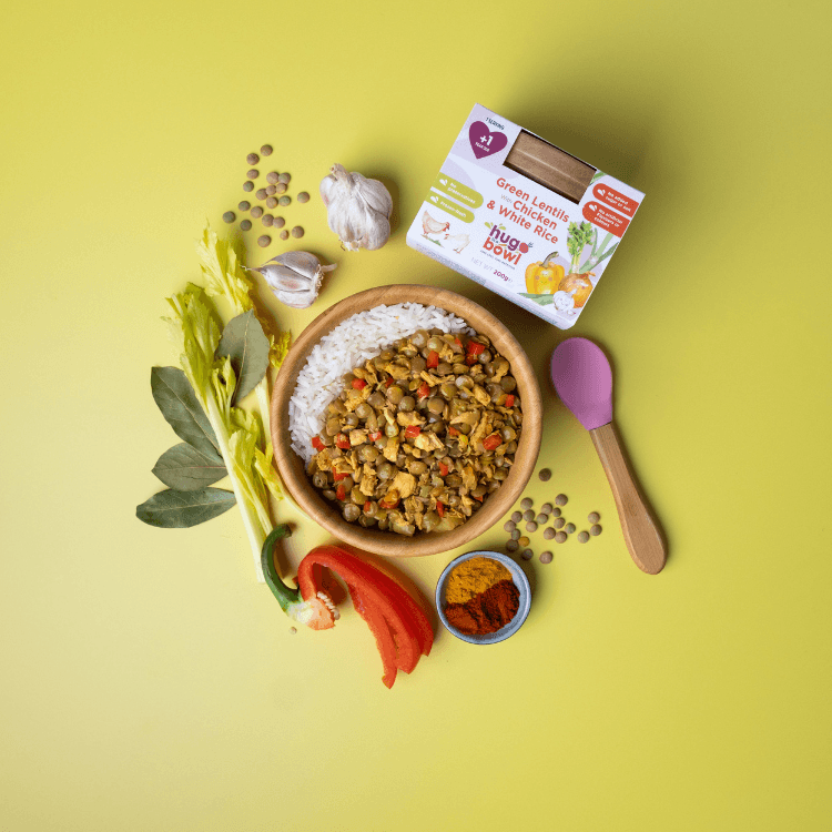 Baby Food Green Lentils with Chicken & White Rice | 6 to 9 Months | 160g - Hug in a Bowl